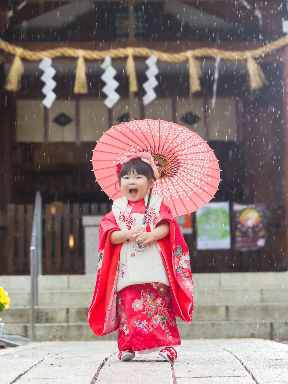 【雨の日の七五三】